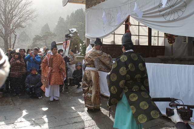 どさんこが石段を駆け上る!函館八幡宮お正月名物「騎馬参拝」